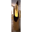 Kryptonite?, de l'artiste Bernard Hamel, Sculpture, bois et plexi, Création unique, dimension : 180 x 28 x 28 cm