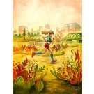 La joggeuse, de l'artiste Félix Girard, sur papier Epson « Enhanced Matte, impression avec de l’encre à pigment – qualité archive (ultra chrome), dimension : 14 x 11 pouces de largeur, affiche prête à être encadrée