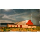 La vieille ferme de Mme Prémont, 1/25, de l'artiste Pascal Normand, Estampe numérique, technique mixte, dimension : 28 x 48 po po de largeur
