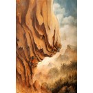 La falaise, de l'artiste Félix Girard, sur papier Epson « Enhanced Matte, impression avec de l’encre à pigment – qualité archive (ultra chrome), dimension : 14 x 11 pouces de largeur, affiche prête à être encadrée