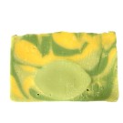 Savon 'Lajoie', de l'artiste Oasis Douceur, Savon fait à base d'huile végétale, ne contient aucun additif ni fragrance chimique, Fragrance obtenue à partir d'huile essentielle issue de la nature.