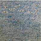Le grand bleu, de l'artiste Elyse Turbide, Acrylique sur toile, Dimension : 40 x 40 pouces de largeur
