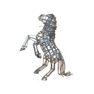 Les VII, cheval no 5, de l'artiste Mathieu Isabelle, Sculpture, acier inoxydable, dimension : 42 pouces de hauteur