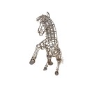 Les VII, cheval no 6, de l'artiste Mathieu Isabelle, Sculpture, acier inoxydable, dimension : 42 pouces de hauteur, vue 1