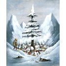 Le village, de l'artiste Félix Girard, sur papier Epson « Enhanced Matte, impression avec de l’encre à pigment – qualité archive (ultra chrome), dimension : 10 x 8 pouces de largeur, affiche prête à être encadrée