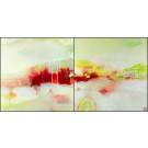 Applejack 2 (diptyque), de l'artiste Marie-Eve Lachance, Tableau, Acrylique sur toile, 2 pièces, Création unique, dimension totale 24 x 48 pouces de largeur