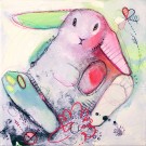 Kiwi, de l'artiste Marie-Eve Lachance, Tableau, Huile sur toile, Création unique, dimension 8 x 8 pouces de largeur