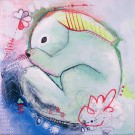 Lili, de l'artiste Marie-Eve Lachance, Tableau, Huile sur toile, Création unique, dimension 8 x 8 pouces de largeur