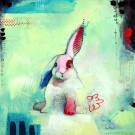 Ruby, de l'artiste Marie-Eve Lachance, Tableau, Acrylique sur toile, Création unique, dimension 12 x 12 pouces de largeur
