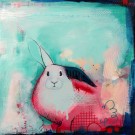 Violet, de l'artiste Marie-Eve Lachance, Tableau, Acrylique sur toile, Création unique, dimension 12 x 12 pouces de largeur
