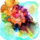 Messagère des dieux, de l'artiste Nancy Létourneau, Oeuvre sur papier, Création unique, dimension : 12 x 12 pouces de largeur, Oeuvre prête à être encadrée