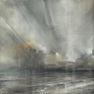 Mythique 17, no 0166 -- A--, de l'artiste Yan Laboissonnière, Techniques mixtes sur bois , Création unique, dimension : 16 x 16 po de largeur