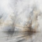 Horizon III, #0210, de l'artiste Yan Laboissonnière, Techniques mixtes sur bois, Création unique, Format de l'oeuvre : 40 x 40 pouces de largeur