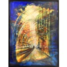 Odomètre, (t.encadré),de l'artiste Gisèle Boulianne, Tableau, Acrylique sur toile, Création unique, dimension : 48 x 36 po de largeur