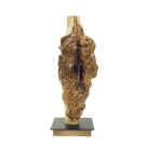 Ondoyances, de l'artiste Christianne Hamel, Sculpture, matière : Érable - Métal, Technique : Taille directe, Création unique, dimension : 25 x 72 x 25 cm