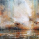 Légende 5 , no 0137 B, de l'artiste Yan Laboissonnière, Techniques mixtes sur bois , Création unique, dimension : 32 x 32 po de largeur