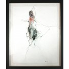 Prise de courant (O.encadrée), de l'artiste Benoit Genest Rouillier, Oeuvre sur papier, Acrylique, Encre de Chine, Pastel et Graphite, Création unique, dimension : 13.75 x 10.50 po de largeur