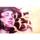 Rejoindre l'aube II, de l'artiste Julie Freedom, Tableau, Technique mixte sur panneau de merisier, Création unique, dimension : 24 x 36 po de largeur