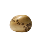 Roche (grosse), # 88, de l'artiste Claudia Côté, Sculpture, Bois pin pyrogravure, Création unique