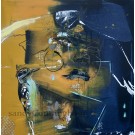 Rythme et vision, de l'artiste Sandy Cunningham, Tableau, Techniques mixtes sur toile, Création unique, dimension : 30 x 30 po de largeur