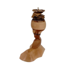 Sans titre, série Rupicole, no 1, de l'artiste Claudia Côté, Sculpture, bois mixte, érable, ... , Création unique, dimension : 11.25 h x 9.5 x 6 po, vue A