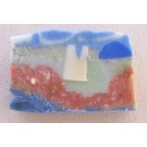 Savon 'Tableau Côte de Beaupré', de l'artiste Oasis Douceur, Savon fait à base d'huile végétale, ne contient aucun additif ni fragrance chimique, Fragrance obtenue à partir d'huile essentielle issue de la nature.