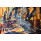 Sensation, de l'artiste Gisèle Boulianne, Tableau, Acrylique sur toile, Création unique, dimension : 40 x 60 po de largeur