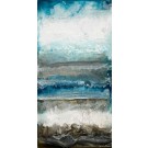 Souffle du large, no 779, de l'artiste Isabel Picard, Techniques mixtes sur bois, Création unique, dimension : 40 x 20 po de largeur
