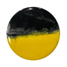 Sous-verre, JAUNE, de l'artiste Julie Marcotte, Matériaux, Bouleau, résine alimentaire, dimension : rond, diamètre 10 cm ou 3.9 po, diamètre