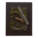 Sous la peau du vivant, de l'artiste Raphaëlle Bitar, Sculpture, Plâtre et végétaux divers, dimension : 14 x 11 pouces