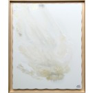 Préhnite (t.encadré), de l'artiste Stéphanie Vallières, Mediums mixtes sur panneau MDF et encadrement bois, Création unique, Format de l'oeuvre : 30 x 24 pouces de largeur