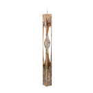 Sublimation, de l'artiste Bernard Hamel, Sculpture, Bois, plexiglas et phragmites, dimension : 6 x 6 x 60 po hauteur
