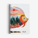 Cahier -- Sunset romance --, ligné, de l'artiste Brigitte Galipeau BGALI, dimension : 8.5 x 5.5 pouces largeur, Vendu à l'unité