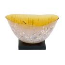 Te Koura, de l'artiste Lucie Martineau (Enora), Sculpture, Verre et bois, Création unique, dimension : 5 x 8 x 4.25 po