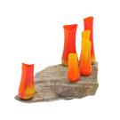 Un nouveau départ, de l'artiste Lucie Martineau (Enora), Sculpture, Verre et pierre, Création unique, dimension : 6 x 10 x 5.5 po