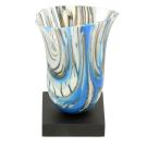 Vetur, de l'artiste Lucie Martineau (Enora), Sculpture, Verre et bois, Création unique, dimension : 2.25 x 3.25 x 4 po