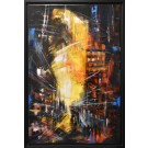 Vibe (t.encadré), de l'artiste Gisèle Boulianne, Tableau, Acrylique sur toile, Création unique, dimension : 36 x 24 po de largeur