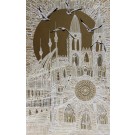 Voyage au temps des cathédrales (t.encadré), de l'artiste Elyse Turbide, Acrylique sur toile, Dimension : 48 po x 30 po de largeur