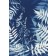 Abondance (Série Sorbaria) (t.encadré), de l'artiste Sophie Rozenn Boucher, Medium Cyanotype sur papier aquarelle, Cadre blanc, moulure et passe-partout, Création unique, Format de l'oeuvre : 16 x 12 pouces de largeur