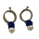 Boucles d'oreille ARGENT-BLEU-PERLE goutte, no 123, de l'artiste Sandrine Giraud, Couleur, Argent, bleu et perle. Ce bijou marie avec élégance la grâce et l’originalité des lignes.