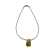 Collier GOUTTE, no 145, de l'artiste Sandrine Giraud, couleur, argent, perle olive. Ce bijou modulable, toujours original, marie avec élégance la grâce et l’originalité des lignes.