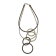 Collier DISCO, no 156, de l'artiste Sandrine Giraud, couleur, argent et gris foncé. Ce bijou modulable, toujours original, marie avec élégance la grâce et l’originalité des lignes.