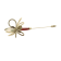 Broche, no 15, Couleur, nacre, argent et marron, de l'artiste Sandrine Giraud. Ce bijou marie avec élégance la grâce et l’originalité des lignes.