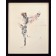 Golf (O.encadrée), de l'artiste Benoit Genest Rouillier, Oeuvre sur papier, Acrylique, encre de Chine, pastel sec et graphite, Création unique, dimension : 13.75 po x 10.50 po de largeur