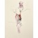 Jean-Paul Déconstruit, de l'artiste Benoit Genest Rouillier, Oeuvre sur papier, Sanguine sèche, plomb, encre de Chine, acrylique, Création unique, dimension : 13.75 x 10.25 po de largeur