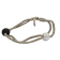 Bracelet PERLE, no 92, de l'artiste Sandrine Giraud. Couleur Blanc et noir. Ce bijou marie avec élégance la grâce et l’originalité des lignes.