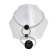 Collier RESSORT DOUBLE ANNEAUX, no 128, de l'artiste Sandrine Giraud, couleur gris argent, noir. Ce bijou marie avec élégance la grâce avec l’originalité des lignes.
