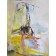 Abstraction solaire, de l'artiste Benoit Genest Rouillier, Tableau, Acrylique sur toile, Création unique, dimension : 48 x 36 po de largeur