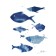 Affiche, --- Filet de poissons ---, de l'artiste Sophie Rozenn Boucher, dimension : 10 x 8 pouces de largeur, affiche prête à être encadrée