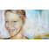 Le sourire de Bonaventure, de l'artiste Annie Lévesque, Acrylique et collage sur toile, Création unique, dimension : 25 x 42 po de largeur